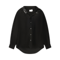 Maison Margiela Washed Silk Shirt With Tape Details "Black"