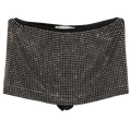 Alexander Wang Mid-Rise Mini Skort W/ Allover Hotfix "Black"