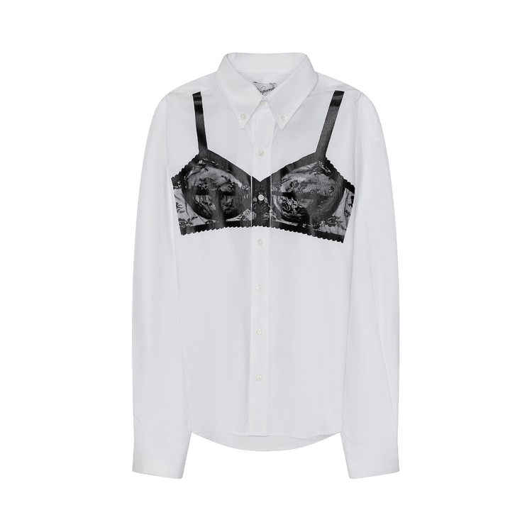 VAQUERA Trompe L"oeil Button-Down Shirt "White'