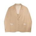 Simone Rocha Classic Jacket W/ Emb "Beige"