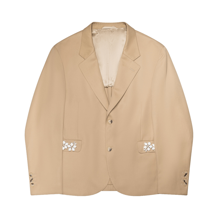 Simone Rocha Classic Jacket W/ Emb "Beige"