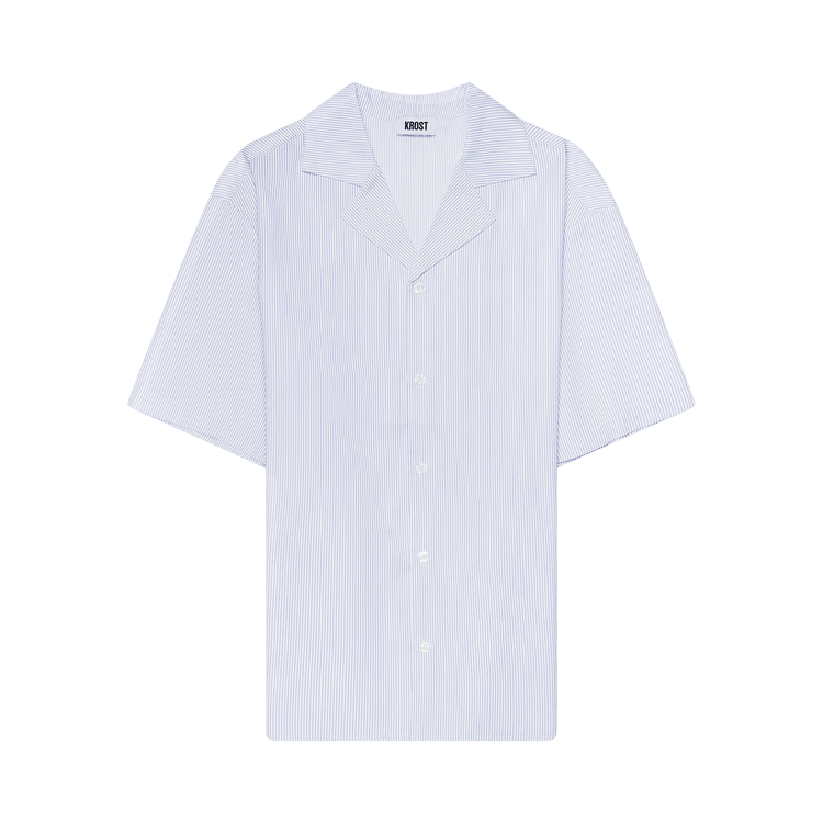 KROST Cotton Stripe Bowling Shirt "Blue"