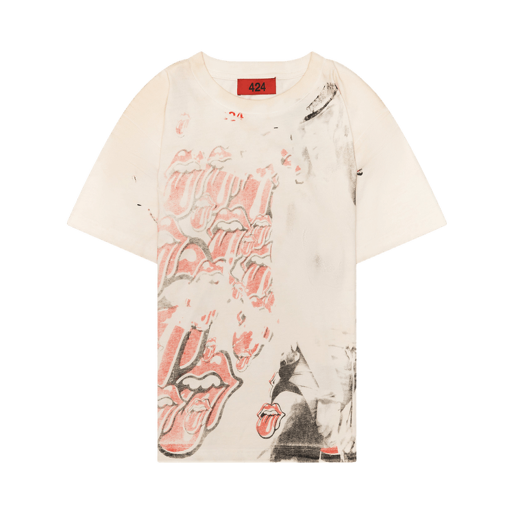 424 Keith Richards Tongue T-Shirt "White"