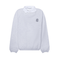 Alexander Wang Slashed Crewneck W/ Polo Dickie "Grey"