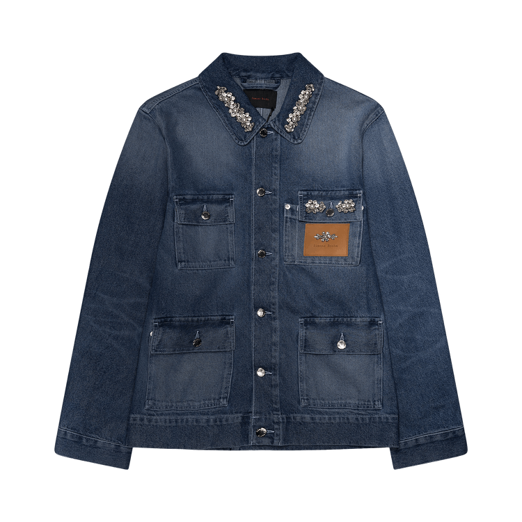 Simone Rocha Pocket Workwear Jacket W/ Emb "Multicolor/Blue"