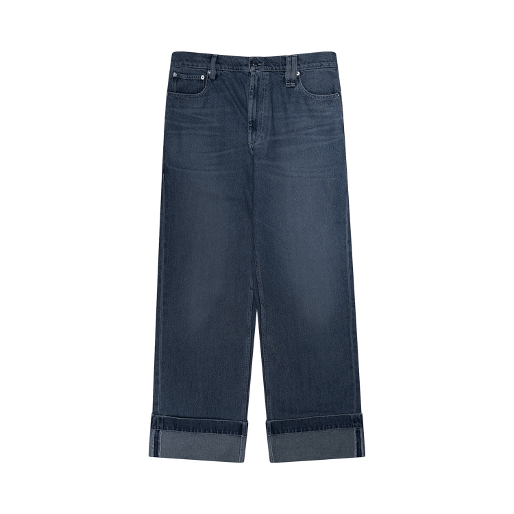 Simone Rocha Straight Leg Jeans W/ Emb "Blue"