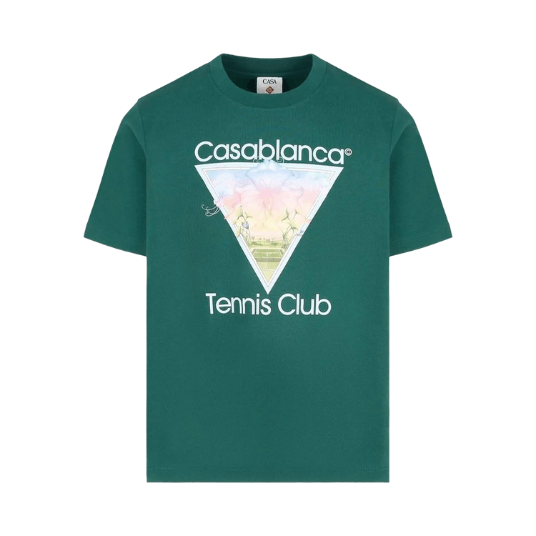 Casablanca Tennis Club Icon Printed Classic T-Shirt "Green"