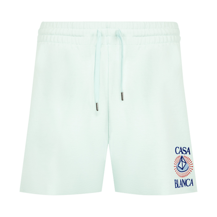 Casablanca Celestial Pyramid Flock Printed Classic Shorts "White"