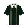 Casablanca Velour Stripe Polo "Green"
