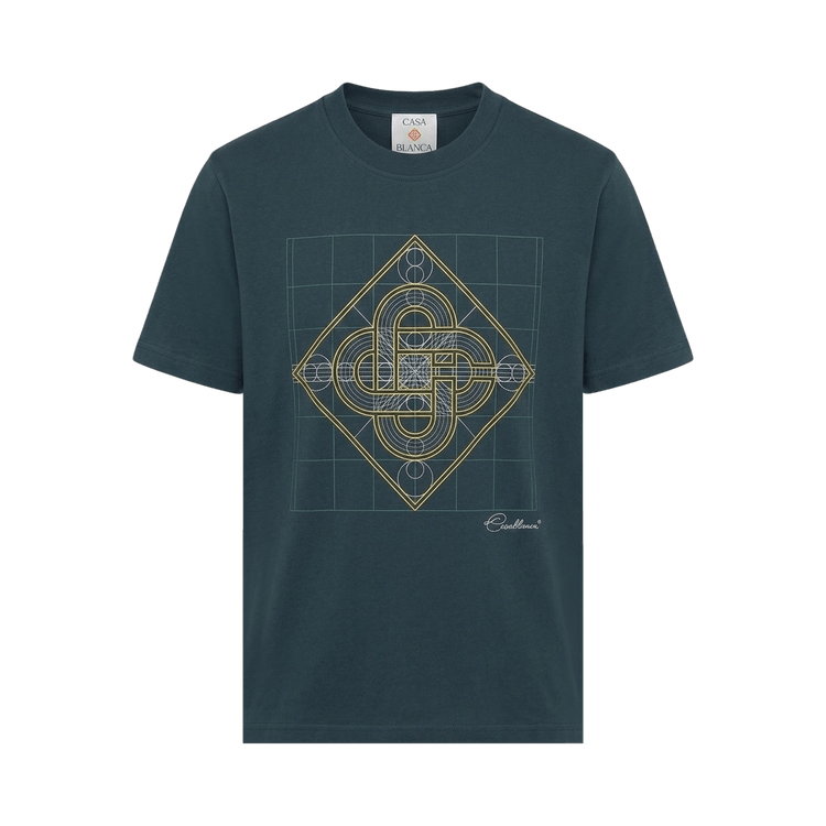 Casablanca Geometrie Sacree Printed Classic T-Shirt "Green"