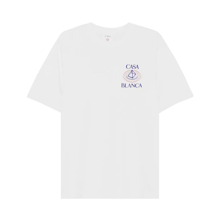 Casablanca Celestial Pyramid Flock Printed Classic T-Shirt "White"
