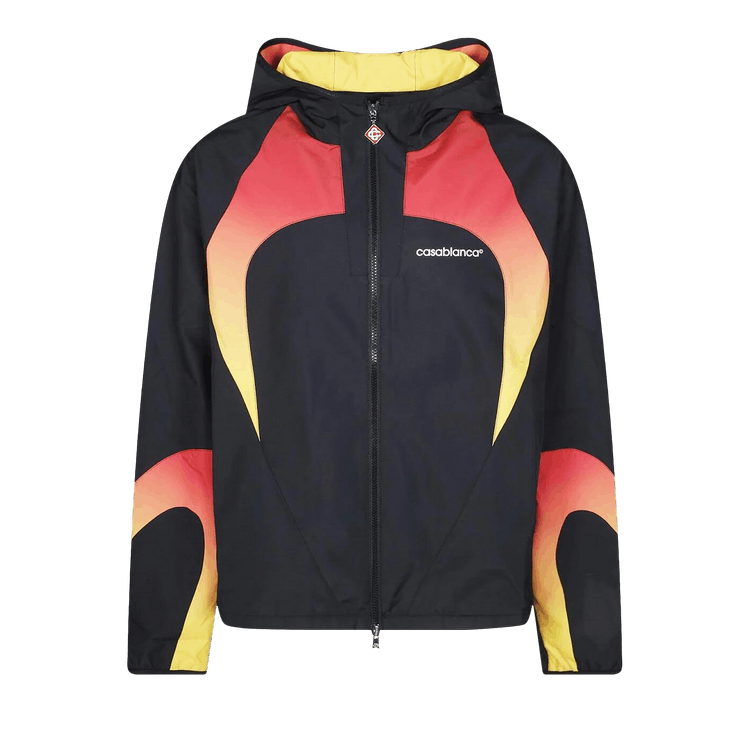 Casablanca Zip Up Hooded Jacket "Black"