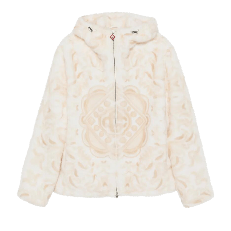 Casablanca Faux Fur Hoodie "Cream"