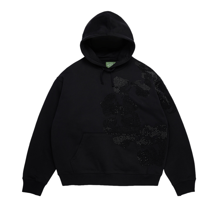 Denim Tears Biggie Rhinestone Cotton Wreath Pull Over Hoodie "Black"