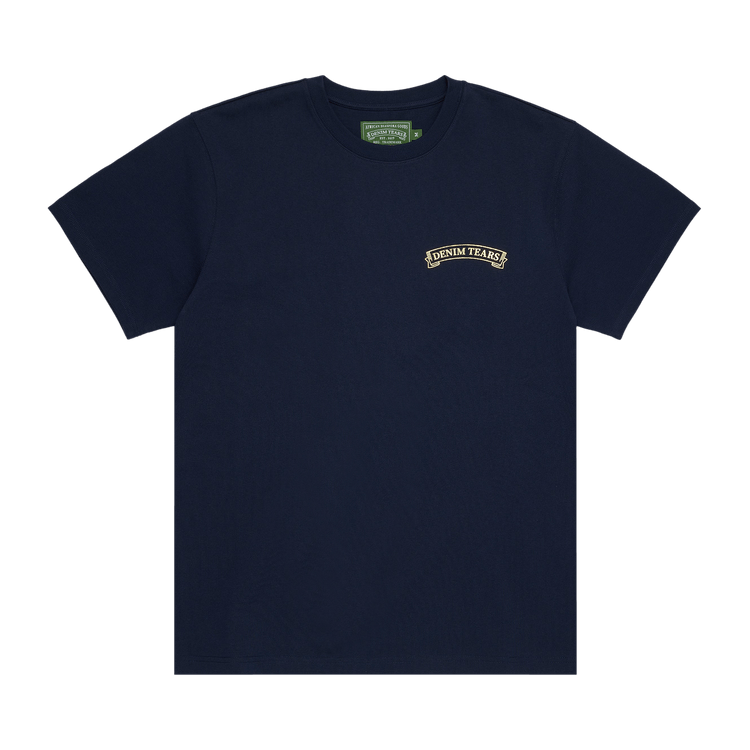 Denim Tears Adg Banner Tee "Navy"