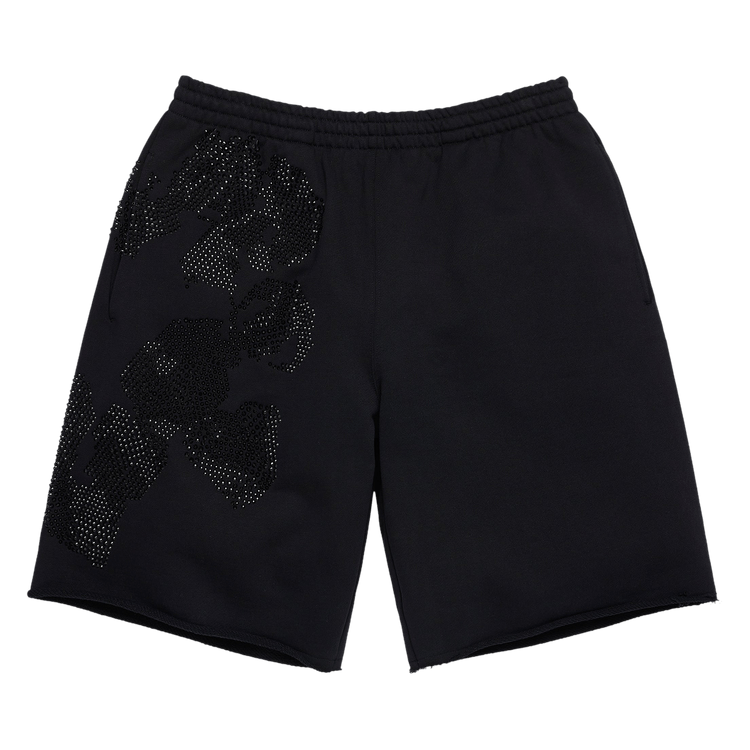 Denim Tears Biggie Rhinestone Cotton Wreath Sweatshort "Black"