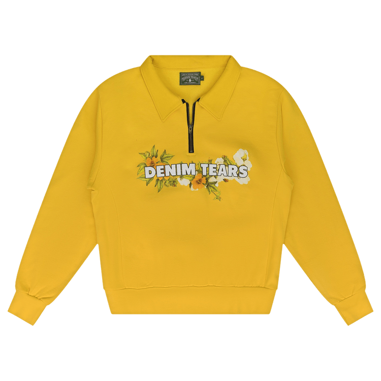 Denim Tears Mary Half Zip Sweater "Yellow"