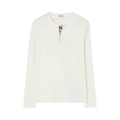 Burberry Henley Long-Sleeve Shirt "Chalk"