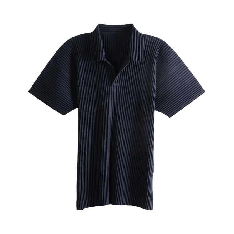 Homme Plissé Issey Miyake Basics Polo Shirt "Navy"