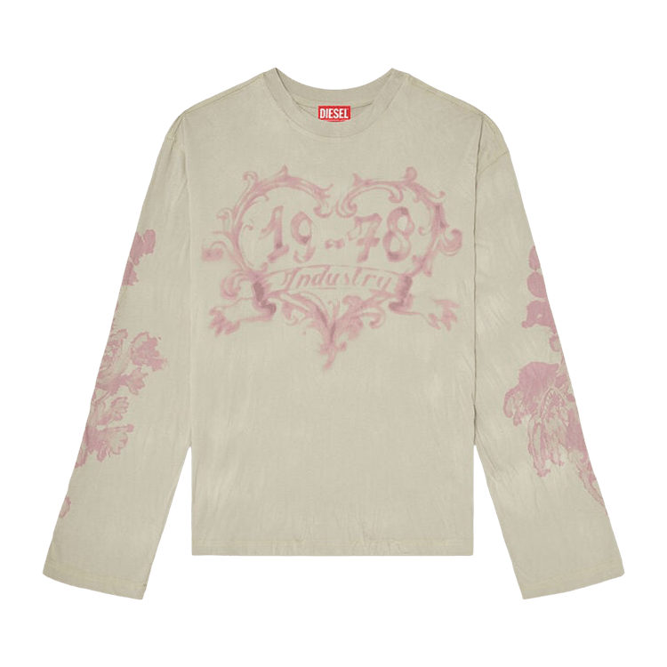 Diesel T-Hilary-Ls-Aa1 T-Shirt "Pink/Beige"