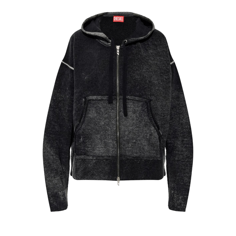 Diesel M-Hermine Zip-Up Hoodie "Brown"