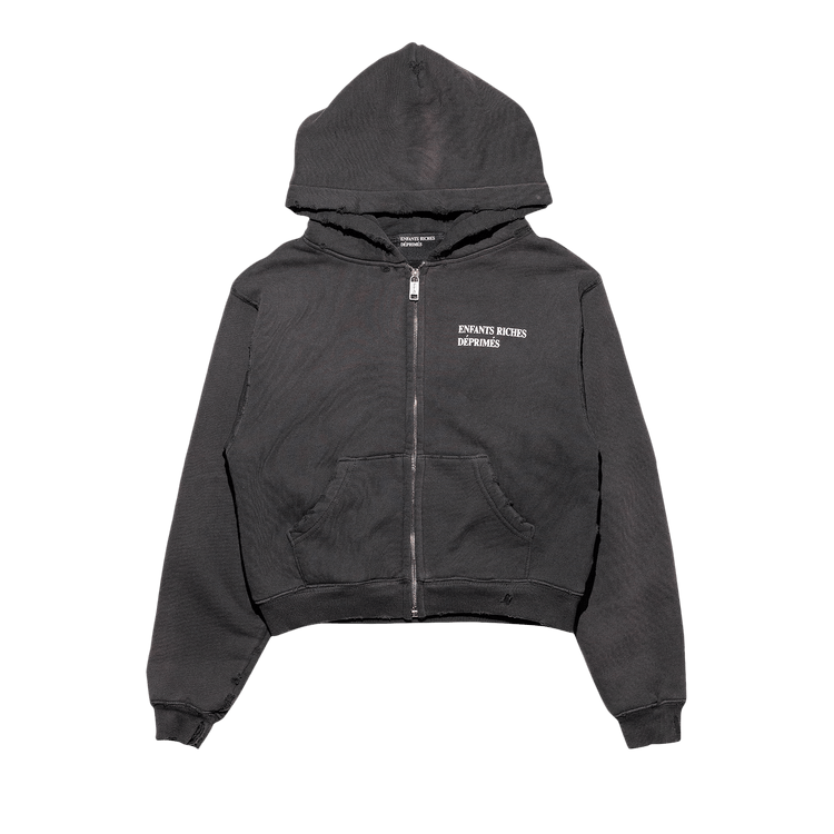 Enfants Riches Déprimés Classic Logo Zip Hoodie "Washed Black"