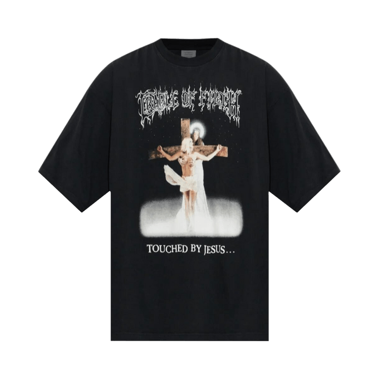 Vetements COF Jesus Oversized T-Shirt "Washed Black"