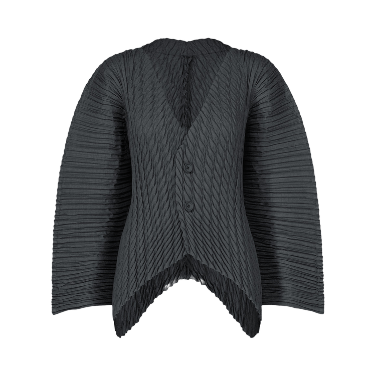 Issey Miyake Unfurling Pleats Cardigan "Dark Navy"