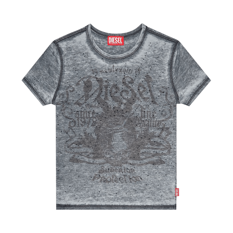 Diesel T-Uncuties-Long-Aa3 T-Shirt "Blue/Grey"