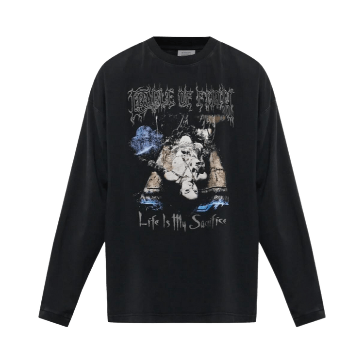 Vetements COF Sacrifice Long-Sleeve Top "Washed Black"