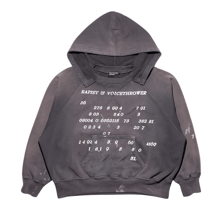 Enfants Riches Déprimés Voice Thrower Raglan Afterhood Sweatshirt "Washed Black"