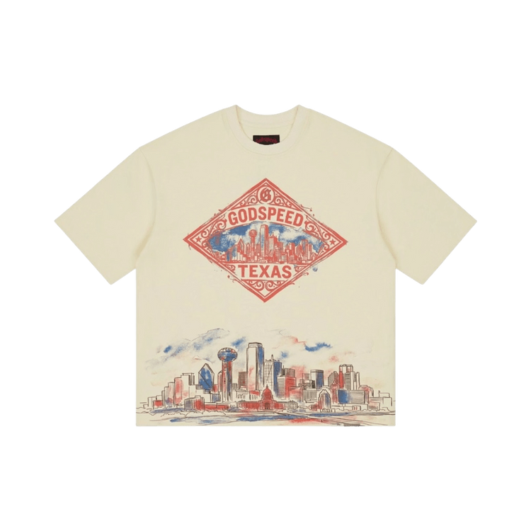 Godspeed Texas Skyline T-Shirt "Bone"