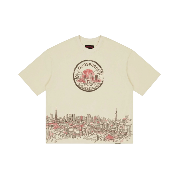 Godspeed Tokyo Skyline T-Shirt "Bone"