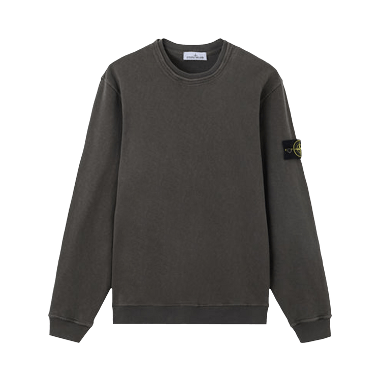 Stone Island Malfile Fleece Old Effect Sweatshirt "Charcoal"