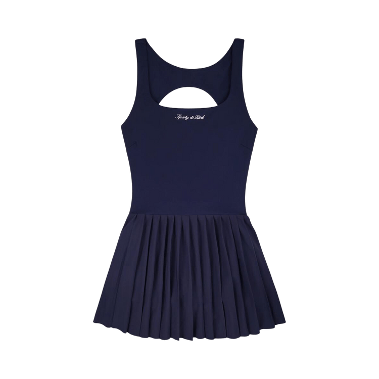 Sporty & Rich Signature Logo Court Dress "Dark Navy/White"