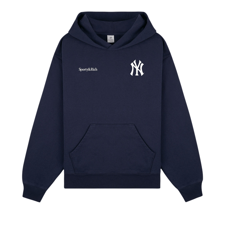 Sporty & Rich Yankees Curve Hoodie "Dark Navy/White"