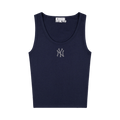 Sporty & Rich Yankees Krystal Cropped Tank "Dark Navy"