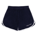Sporty & Rich Signature Logo Terry Short "Dark Navy/White"