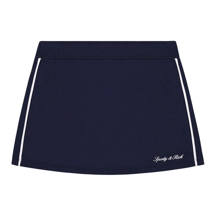 Sporty & Rich Signature Logo Court Skirt "Dark Navy/White"