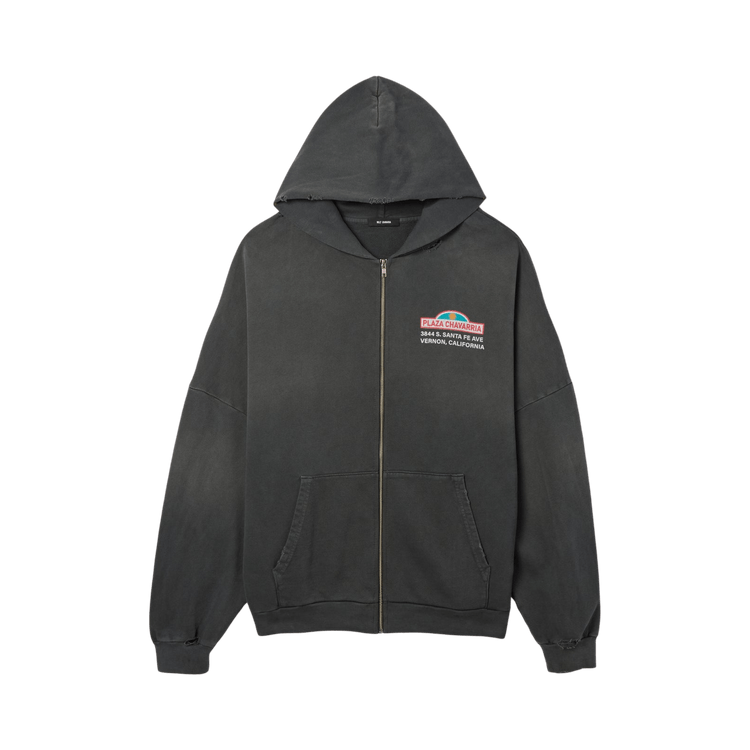 Willy Chavarria Plaza Chavarria Zip Hooligan Hoodie "Pirate Black"