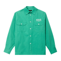 Willy Chavarria OS Long-Sleeve Workwear Corcoran Overshirt "Petrol"