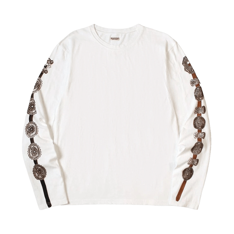 Kapital Jersey Long-Sleeve T (Concho Belt Sleeve) "White"