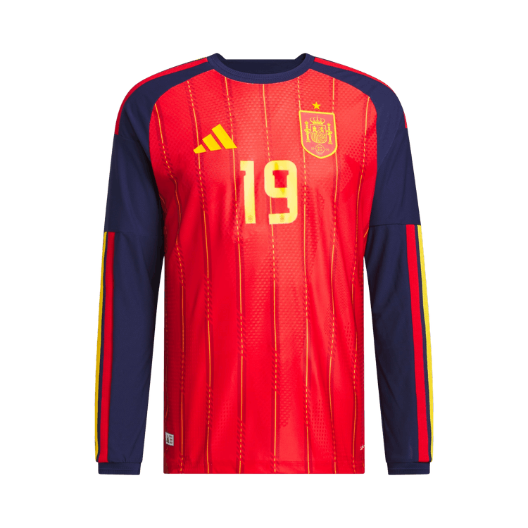 Adidas Spain 26 Home Yamal Authentic Long Sleeve Jersey "Vivid Red/Soccr-Seu-Snz"