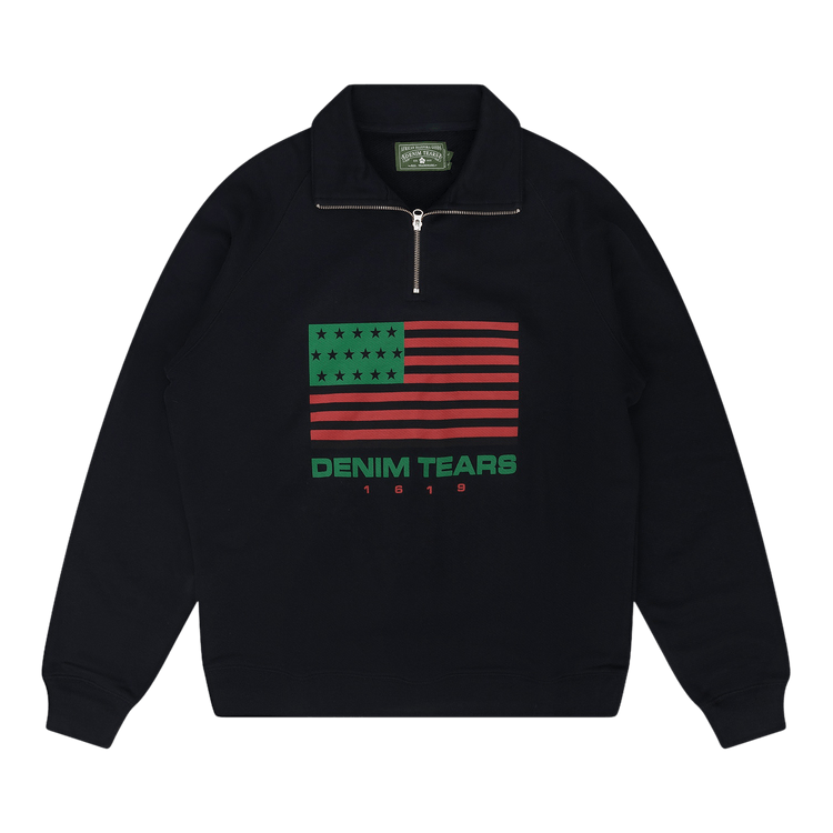 Denim Tears 1619 Quarter Zip "Black"