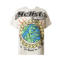 Hellstar Globe Smiley Face T-Shirt "White"