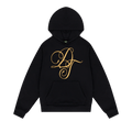 Denim Tears Metallic Gold Script Hoodie "Black"