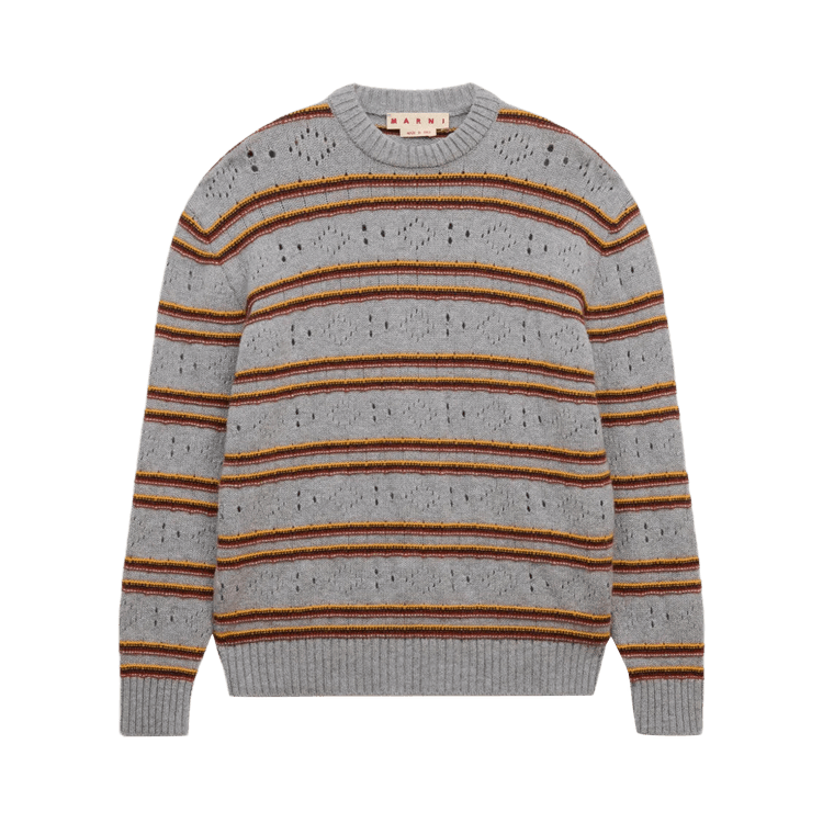 Marni Crewneck Striped Sweater "Inox"