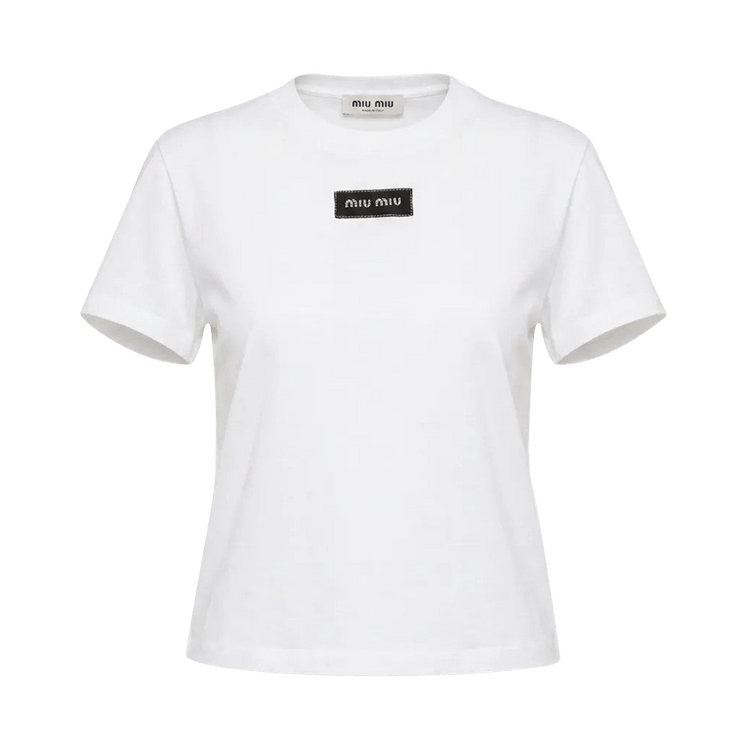 Miu Miu Jersey Girocollo "Bianco"