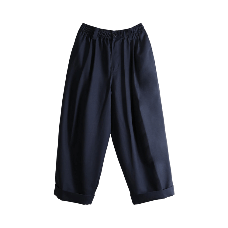 Marni Pleated Button Closure Cuffed Trousers "Blue/Black"