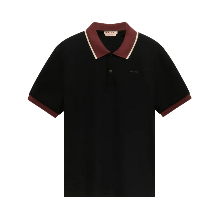 Marni Short-Sleeve Slim Fit Polo Shirt "Black"